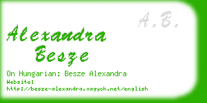 alexandra besze business card